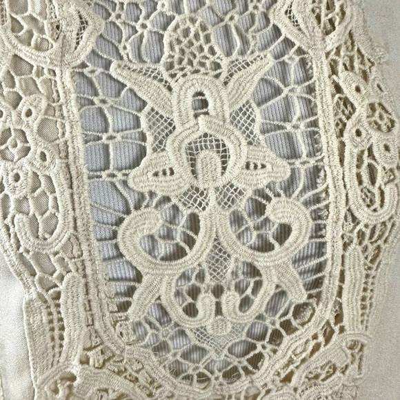 Free People Ethereal Edwardian Romantic Dainty Lace Mini Dress Ivory Medium NWT - Picture 9 of 15